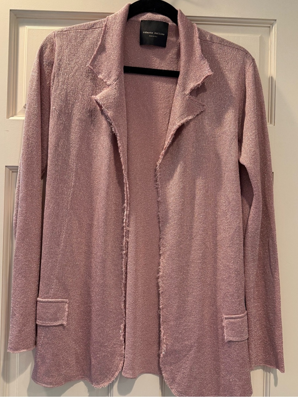 Roberto Collina Pink Knit Shimmery  Sweater cardigan/blazer